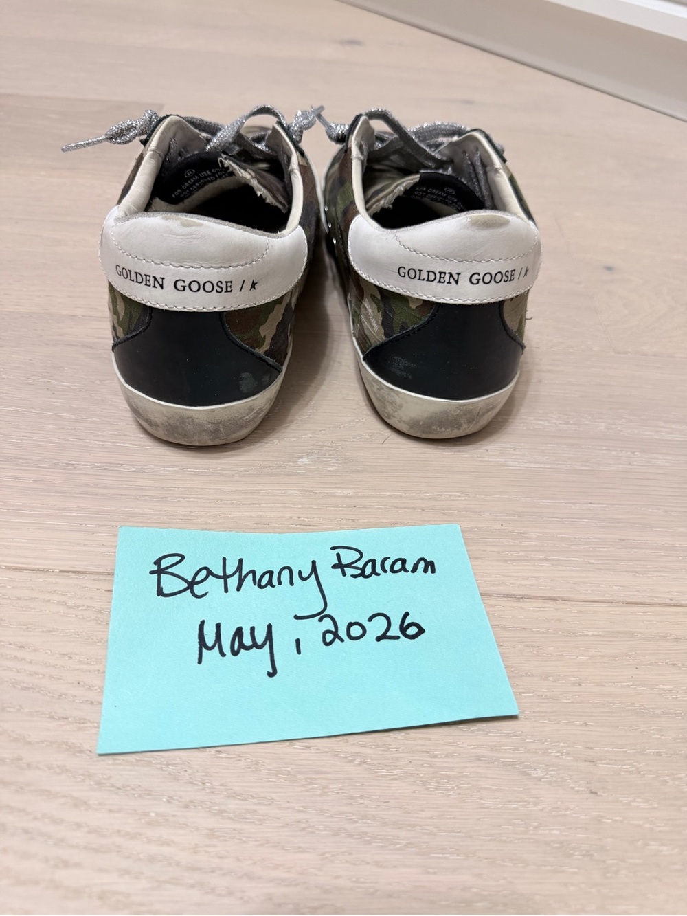 Golden Goose Camouflage Super Stars (Low-Top Sneakers) with Silver Laces - Picture 3 of 5